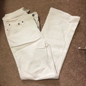 White straight cut jeans from LL Bean